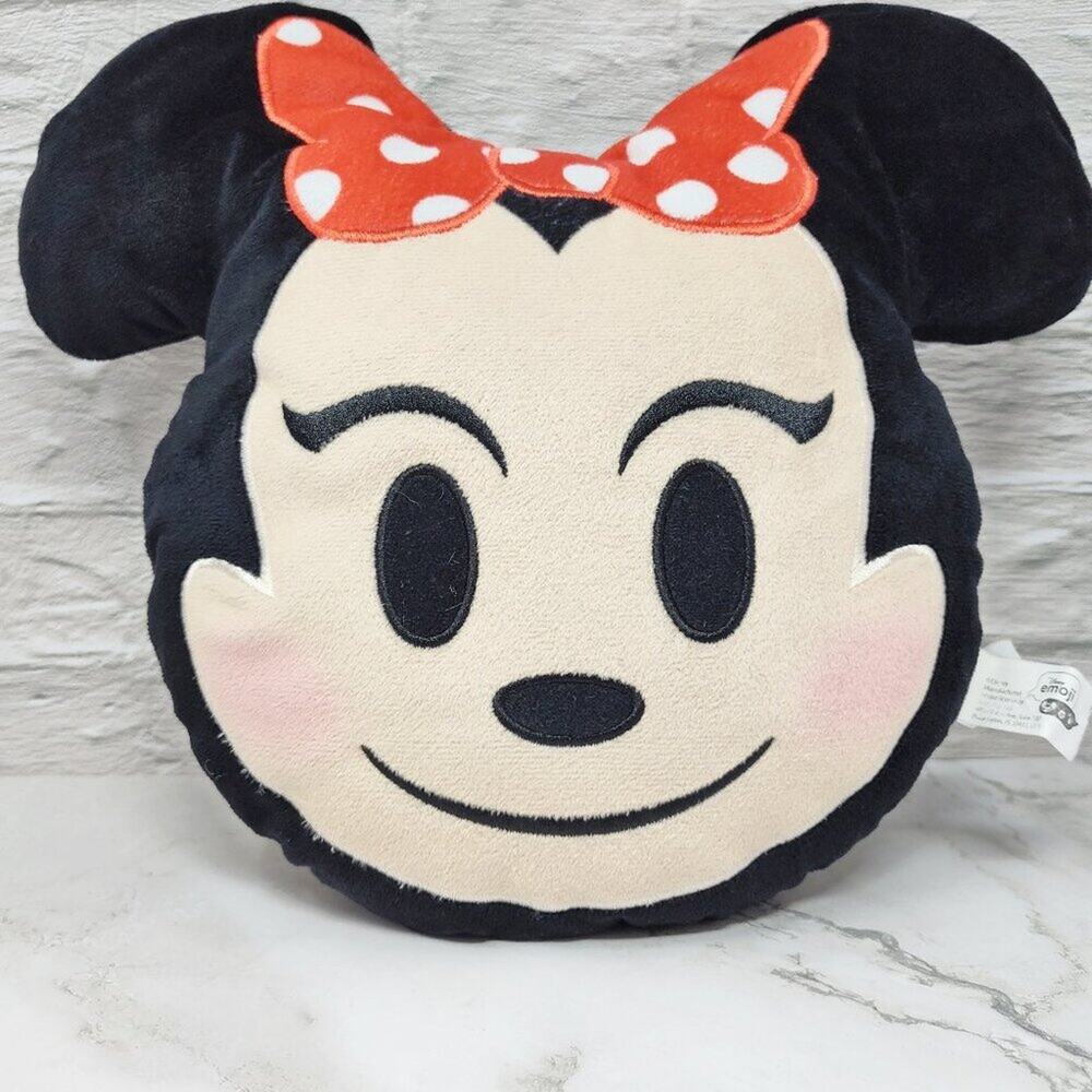 🎀 Minnie Mouse Emoji Pillow - 11" Plush Stuffed Toy 🎀